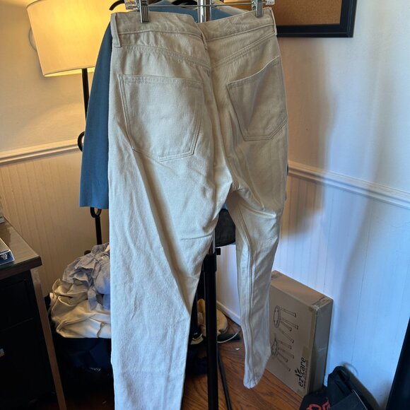 Djerf Avenue Cream Relaxed Jeans 28 - Picture 5 of 6